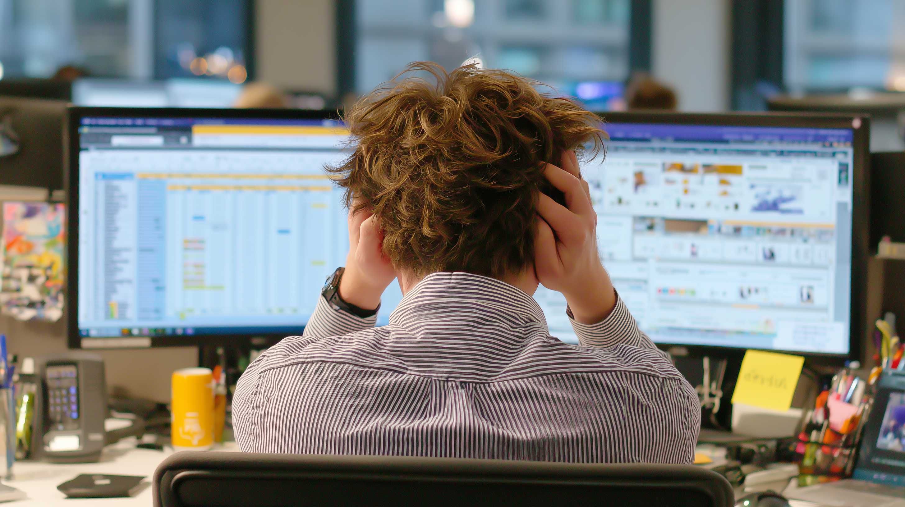 Professional working on automation